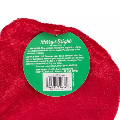 Product Merry & Bright® Santa Crinkle Dog Toy