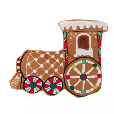 Product Merry & Bright® Holiday Crinkle Train Dog Toy