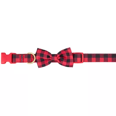 Product Merry & Bright® Gingham Holiday Dog Collar