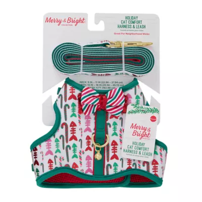 Product Merry & Bright® Bones Cat Harness and Leash Set