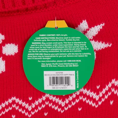 Product Merry & Bright® Happy Paw Holiday Sweater