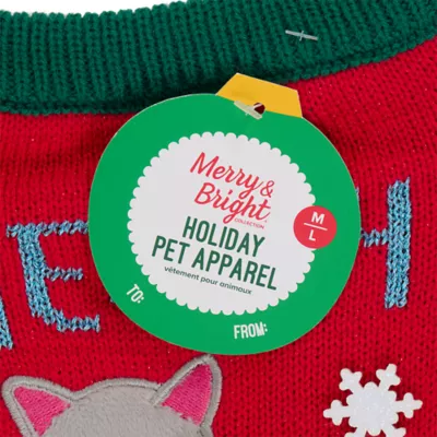 Product Merry & Bright® Meowy Holiday Cat Sweater