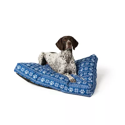 Product Merry & Bright® Blue Holiday Pillow Bed