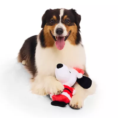 Product BARK Kris Kringle Beagle Charlie Brown Santa Snoopy Plush Dog Toy