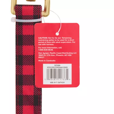 Product Merry & Bright® Gingham Holiday Dog Leash