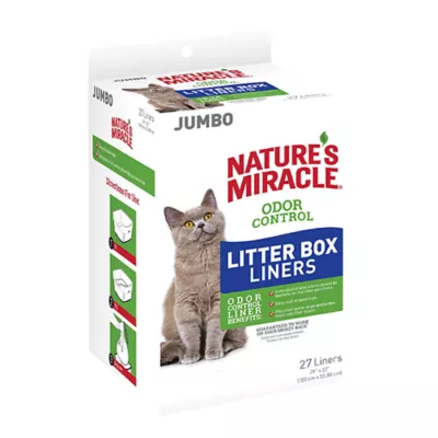 Product Nature's Miracle Odor Control Jumbo Litter Box Liners, Fresh Scent, 27 Count