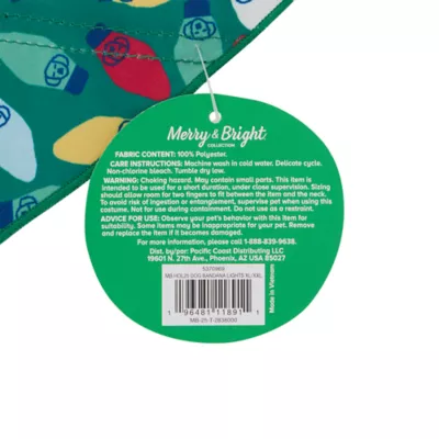 Product Merry & Bright® Holiday Lights Dog Bandana