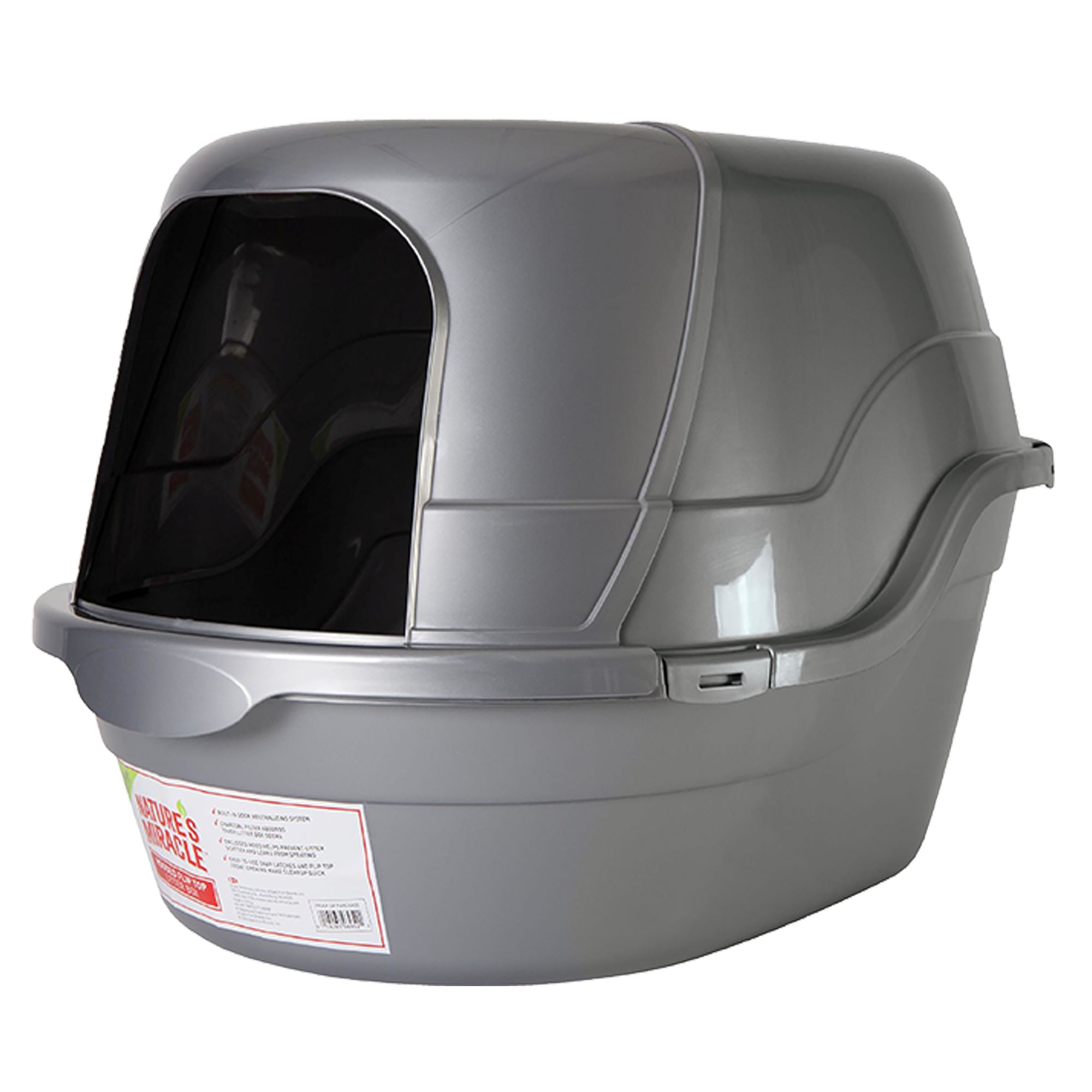 Nature's Miracle® Hooded Flip Top Litter Box W/ Built-In Odor