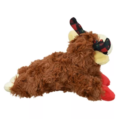 Product Multipet Brown Lamb Chop Dog Toy with Buffalo Plaid Antlers 6"
