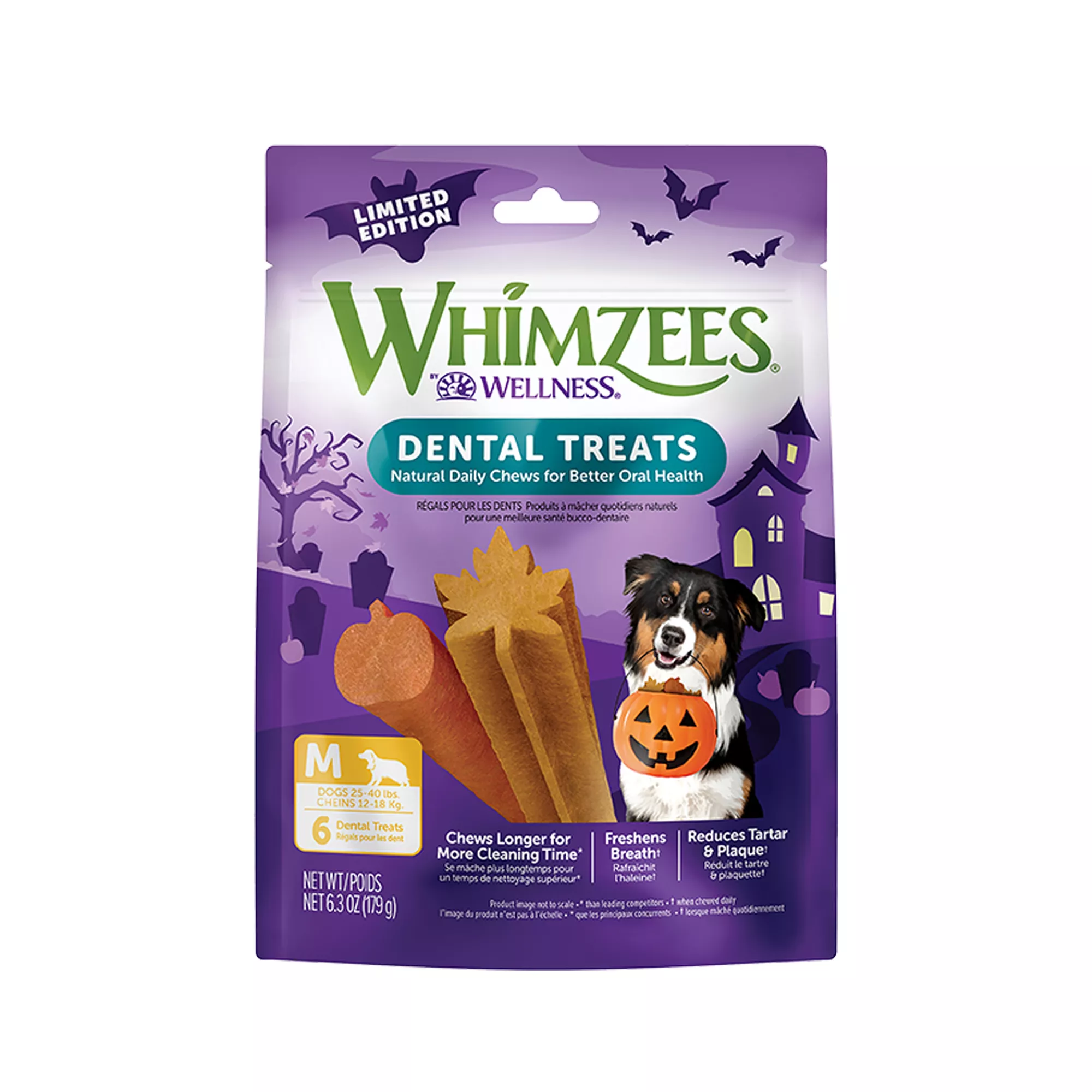 WHIMZEES Festive Shapes Dental Dog Treats - Medium