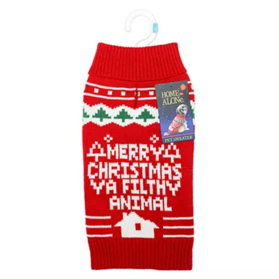 Product Home Alone Holiday Dog Sweater