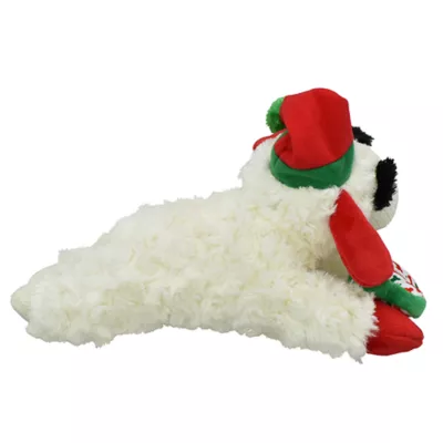 Product Multipet Holiday Lamb Chop Bone and Santa Hat 10.5"