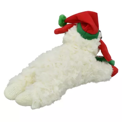 Product Multipet Holiday Lamb Chop Bone and Santa Hat 10.5"