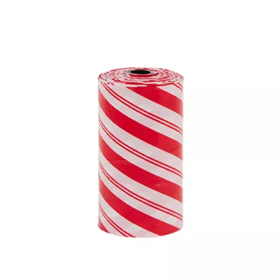 Product Merry & Bright® Dog Poop Bags - Red & White Peppermint - 15 Count