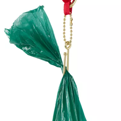 Product Merry & Bright® Dog Poop Bag Dispenser - Santa Hat - Includes 15 Poop Bags