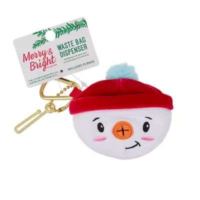 Product Merry & Bright® Dog Poop Bag Dispenser - Snowman - Includes 15 Poop Bags