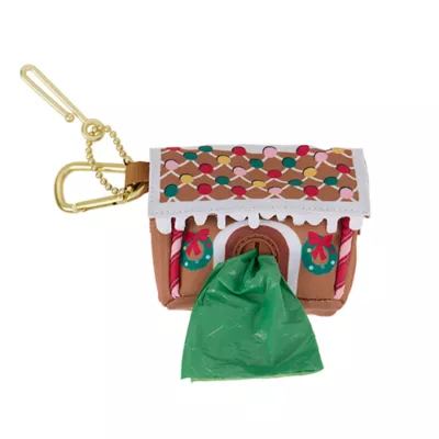 Product Merry & Bright® Dog Poop Bag Dispenser - Ginger Bread House - Includes 15 Poop Bags