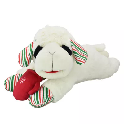Product Multipet Holiday Jumbo Lamb Chop Holding a Cup of Cocoa 24"