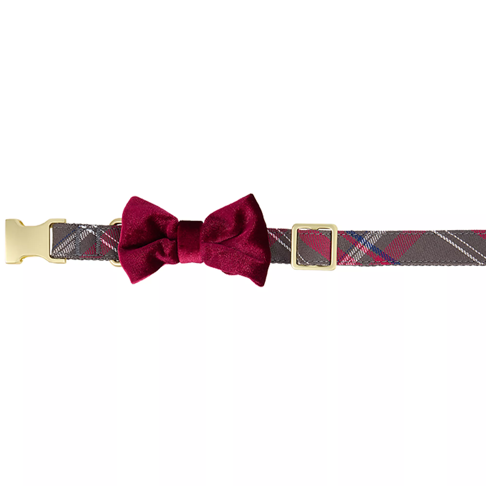 Merry & Bright® Plaid Velvet Collar