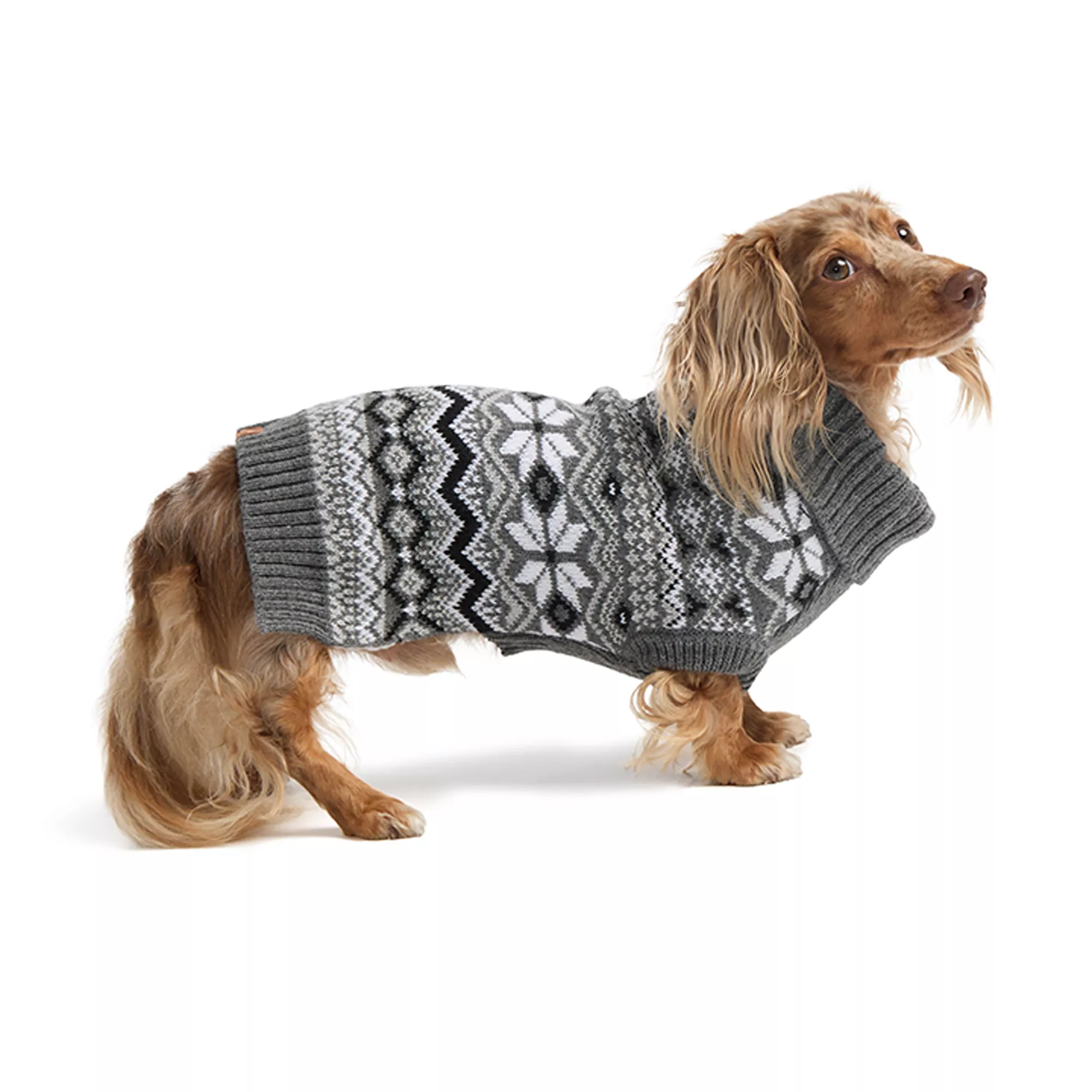 HOTEL DOGGY Fair Isle Dog Turtleneck Sweater