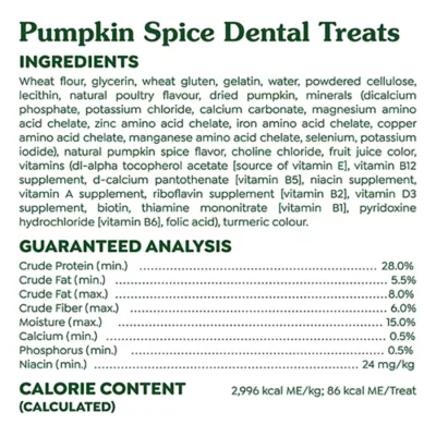 Product GREENIES Dog Dental Chews - Pumpkin Spice Flavour