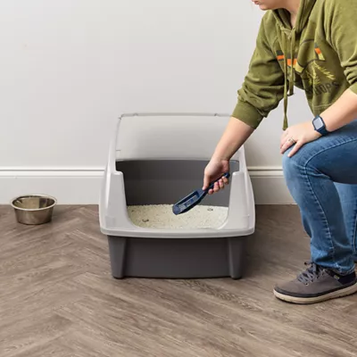 Product Iris High Sided XL Cat Litter Box, Gray