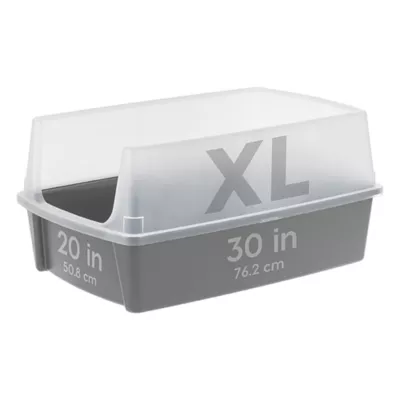 Product Iris High Sided XL Cat Litter Box, Gray
