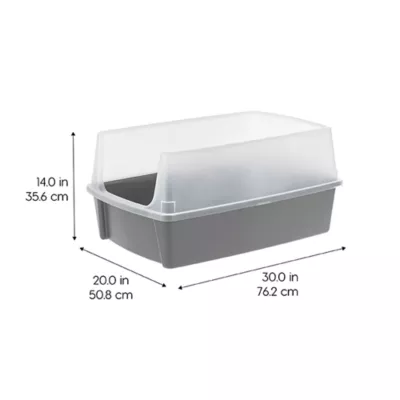 Product Iris High Sided XL Cat Litter Box, Gray