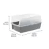 Iris High Sided XL Cat Litter Box, Gray image thumbnail 6