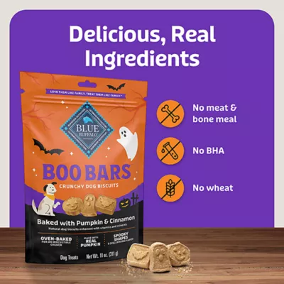 Product Blue Buffalo Boo Bars Pumpkin Cinnamon Dog Treats 11 OZ