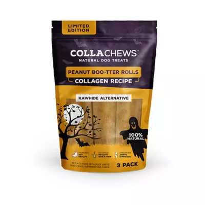 Product Collachews Peanut Butter Rolls Dog Treats 3 Count 6.3 OZ