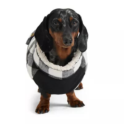 Hotel Doggy Dog Coat - Buffalo Check Melton Jacket - Ice Vanilla - Image 2