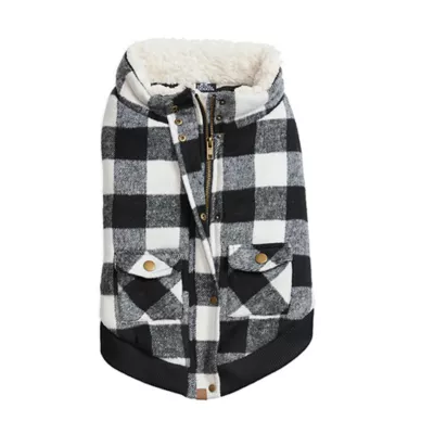 Hotel Doggy Dog Coat - Buffalo Check Melton Jacket - Ice Vanilla - Image 4