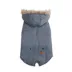 Hotel Doggy Dog Coat - Faux-Fur Hooded Parka - Grey image thumbnail 4
