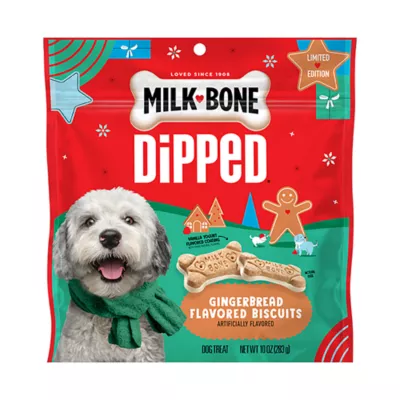 Product Milk-Bone Gingerbread Dipped Biscuit Dog Treats 10 OZ