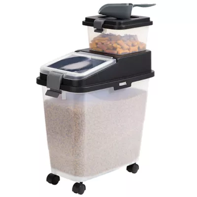 Product Mighty Tuff Dog Food Storage Container Combo, 36lb with 5qt Treat Container & Scoop - BPA Free