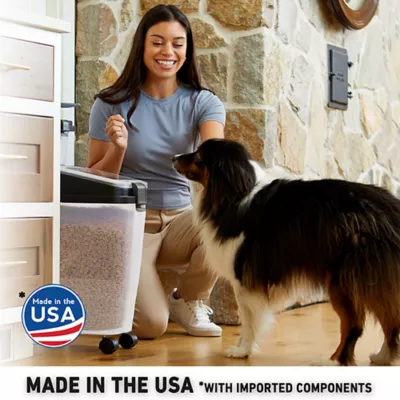 Product Mighty Tuff Dog Food Storage Container Combo, 36lb with 5qt Treat Container & Scoop - BPA Free