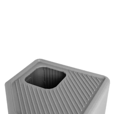 Exquisicat Dual Entry X-Large Hooded Cat Litter Box, Grey - Image 3