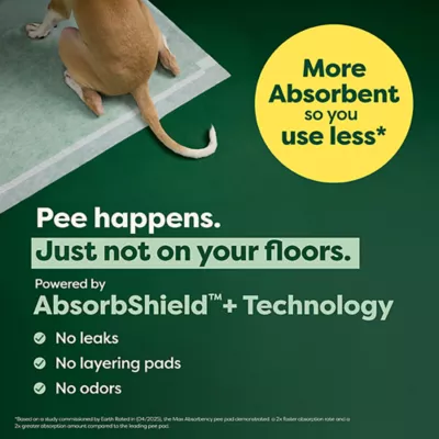 Product Earth Rated Puppy Pee Pads with AbsorbShield+ Technology