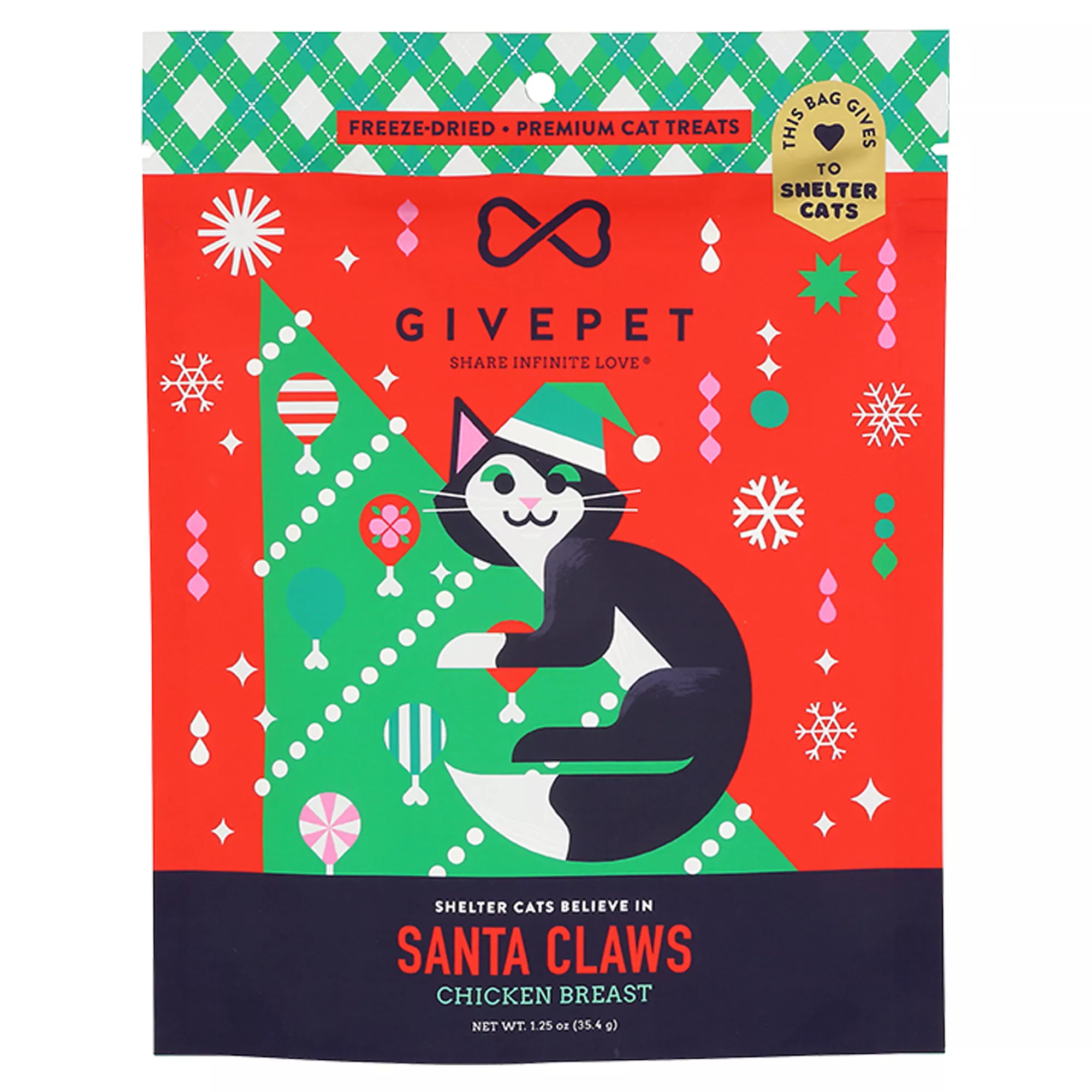 GivePet Cat Treats, Santa Claws, 1.25 oz