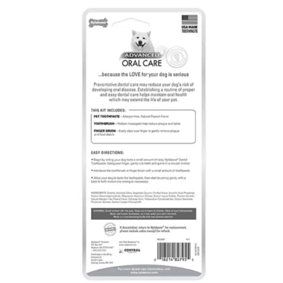 Product Nylabone® Advanced Oral Care Natural Dog Dental Kit Peanut Butter 2.5 Ounce (3 Count)