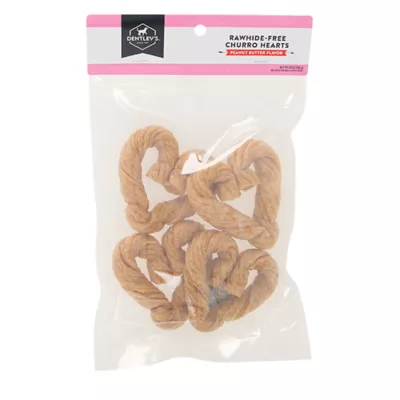 Dentley's Rawhide Alternative All Life Stages Heart Shaped Churro Dog Chew - 10 oz - Image 1