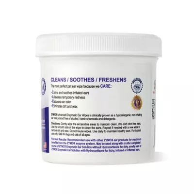 Product Zymox Enzymatic Ear Wipes, 100 Count