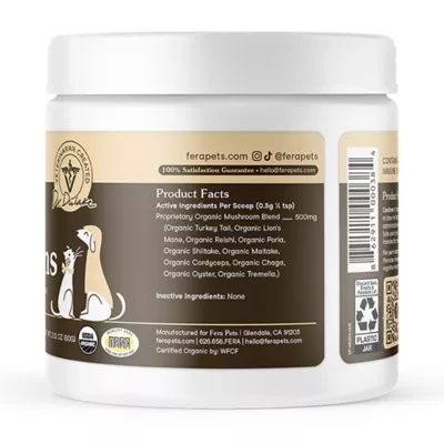 Product  Fera Pets Immune Support Mushroom Blend for Dogs and Cats