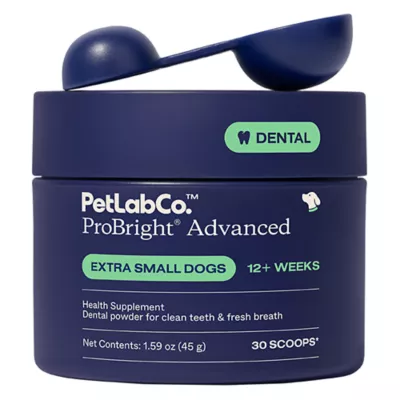 PetLab Co. Dog ProBright Advanced Dental Powder, Tartar & Bad Breath, Multiple Dog Sizes, 1.5-3.17oz - Image 1