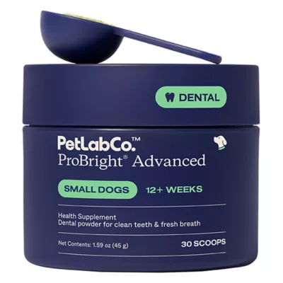 PetLab Co. Dog ProBright Advanced Dental Powder, Tartar & Bad Breath, Multiple Dog Sizes, 1.5-3.17oz - Image 1