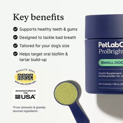 PetLab Co. Dog ProBright Advanced Dental Powder, Tartar & Bad Breath, Multiple Dog Sizes, 1.5-3.17oz - Image 3