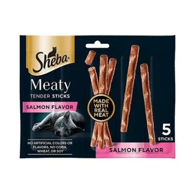Sheba® Meaty Tender Sticks Adult Cat Treats - Salmon, 3.5 Oz - Image 1