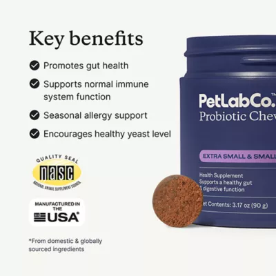 Product PetLab Co. Probiotic Pork Flavored Soft Chews Digestive Supplement for Dogs 30 CT