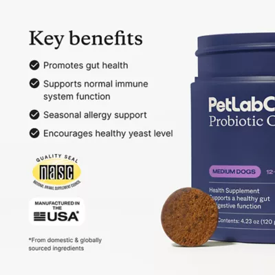 PetLab Co. Dog Probiotic Supplement Chews, Support Gut Health, Multiple Dog Sizes, Pork Flavor, 30ct - Image 3